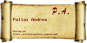 Pallai Andrea névjegykártya